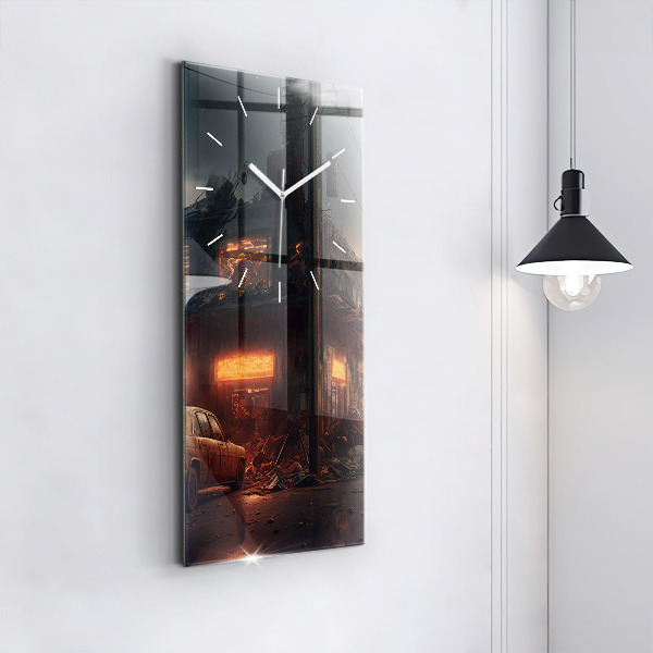 Orologio verticale in vetro Edificio apocalittico
