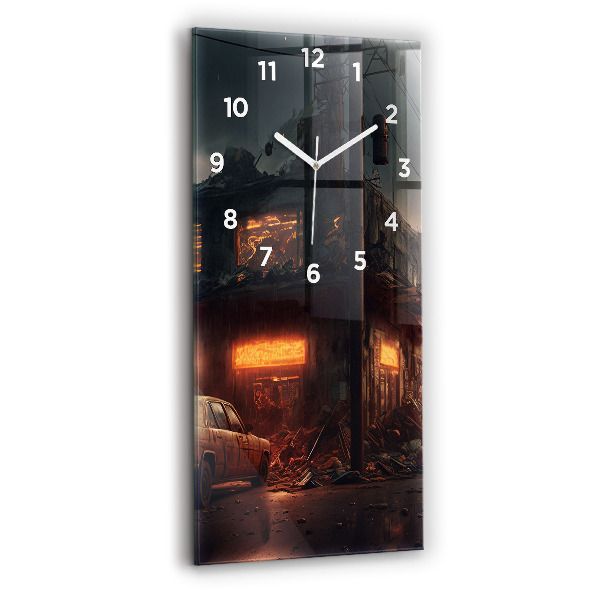 Orologio verticale in vetro Edificio apocalittico