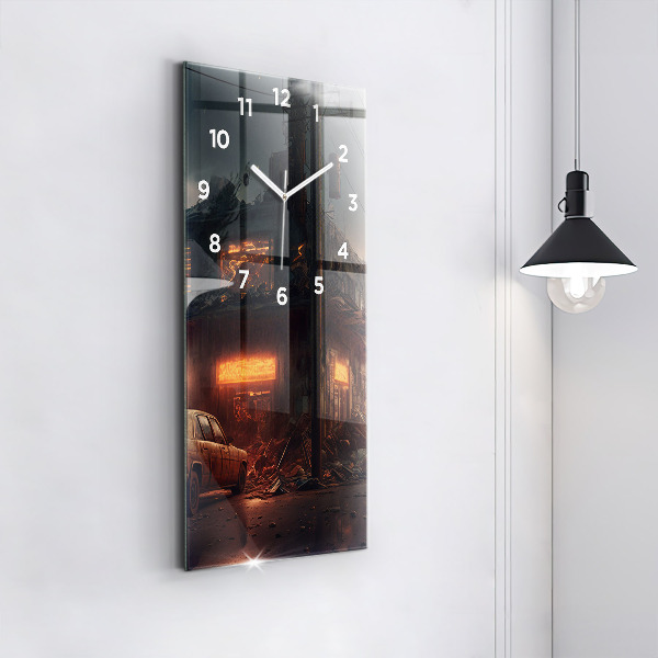 Orologio verticale in vetro Edificio apocalittico