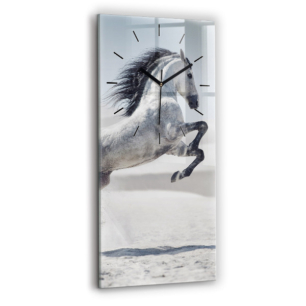 Orologio verticale Cavallo bianco al galoppo