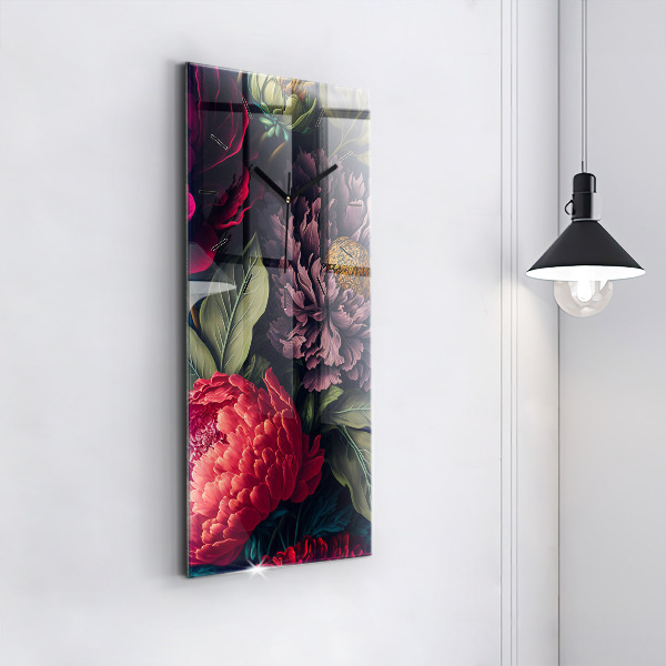 Orologio verticale Mazzo di fiori d'epoca