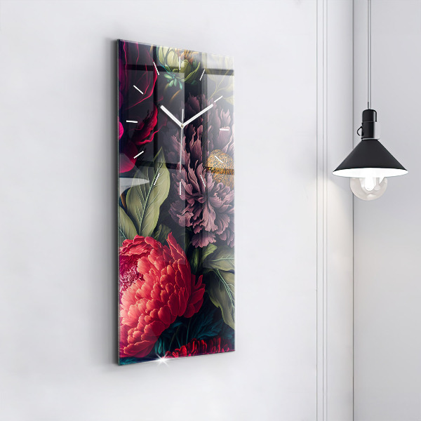 Orologio verticale Mazzo di fiori d'epoca