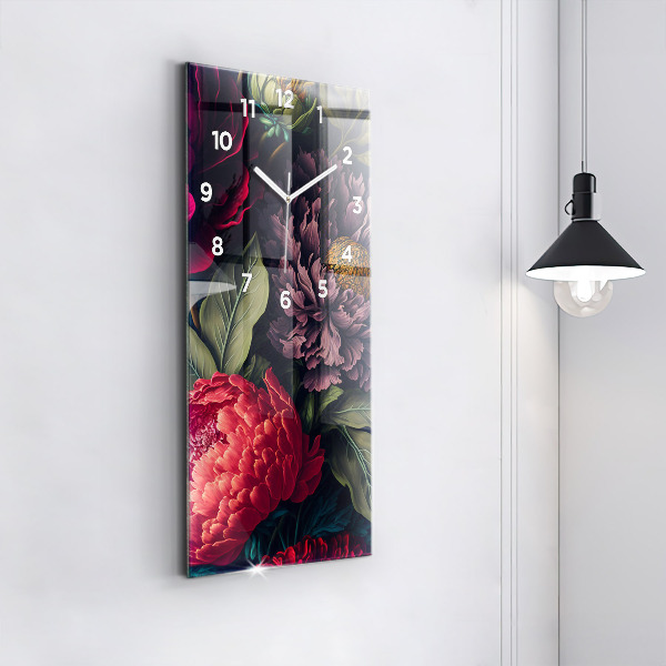 Orologio verticale Mazzo di fiori d'epoca