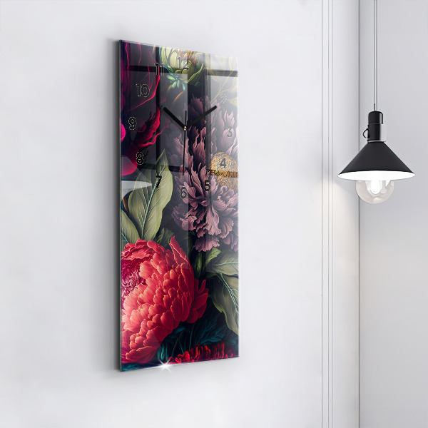 Orologio verticale Mazzo di fiori d'epoca