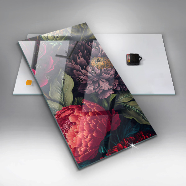 Orologio verticale Mazzo di fiori d'epoca