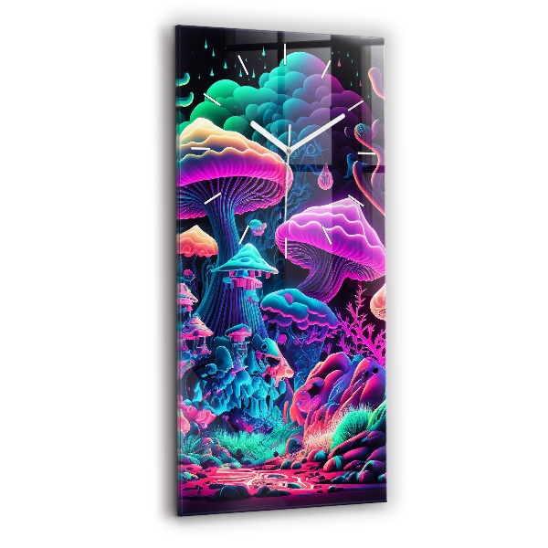 Orologio verticale Funghi al neon