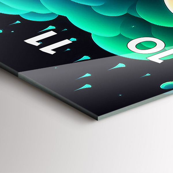 Orologio verticale Funghi al neon