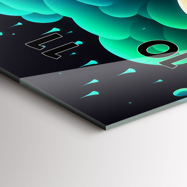 Orologio verticale Funghi al neon