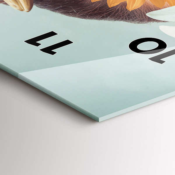 Orologio verticale Donna con fiori