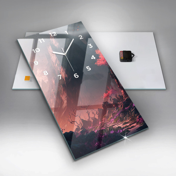 Orologio verticale Foresta e montagne magiche