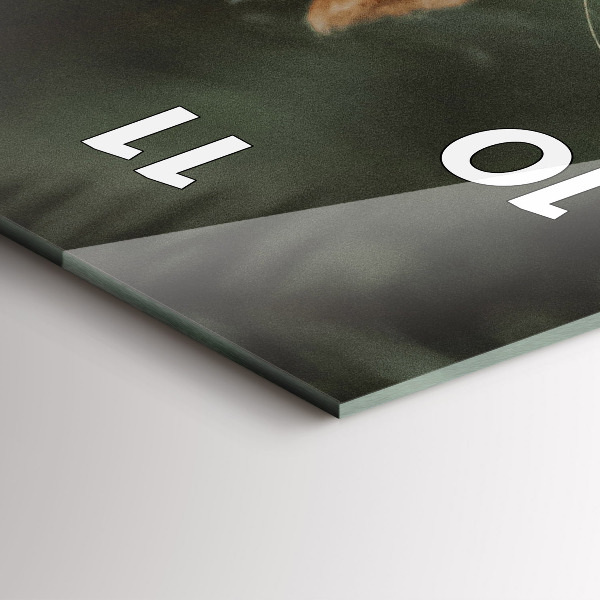 Orologio verticale in vetro Scoiattolo e natura selvaggia