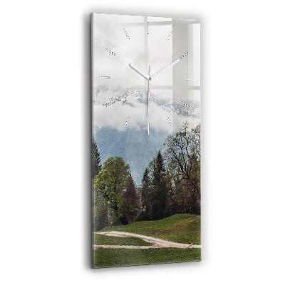 Orologio verticale in vetro Vista sulle montagne