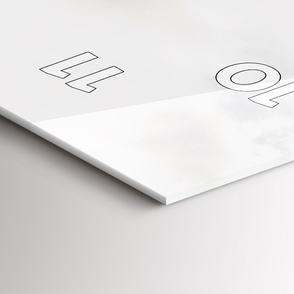 Orologio verticale in vetro Vista sulle montagne