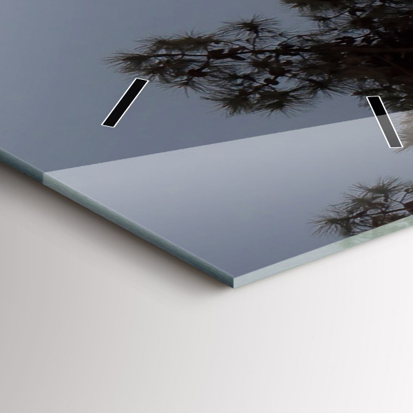 Orologio verticale in vetro Mezzaluna e alberi