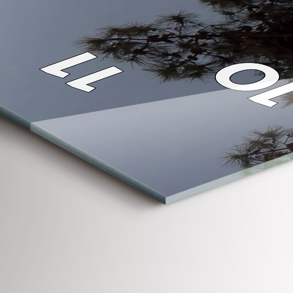 Orologio verticale in vetro Mezzaluna e alberi