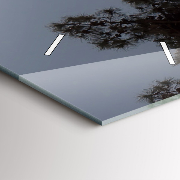 Orologio verticale in vetro Mezzaluna e alberi