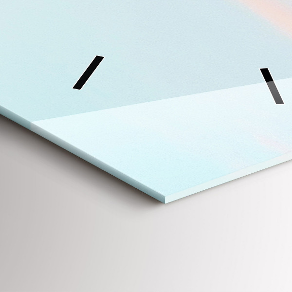 Orologio verticale in vetro Catena montuosa in inverno