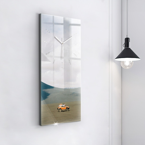 Orologio verticale in vetro Veicolo nel deserto della Kamchatka