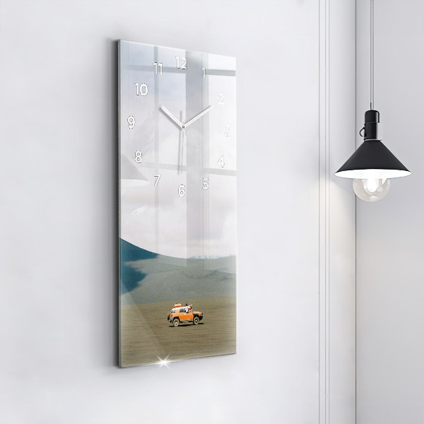 Orologio verticale in vetro Veicolo nel deserto della Kamchatka
