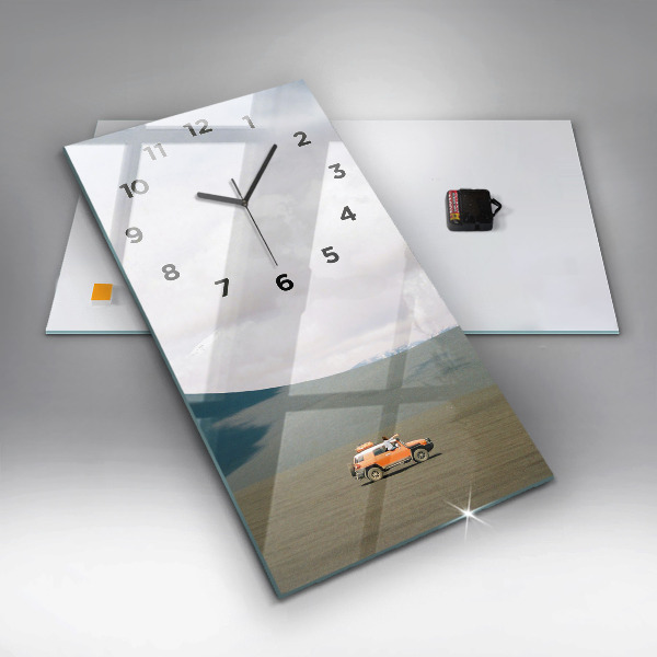 Orologio verticale in vetro Veicolo nel deserto della Kamchatka