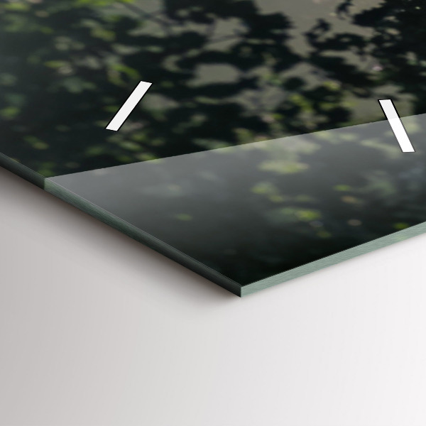 Orologio verticale in vetro Strada forestale e strisce di sole