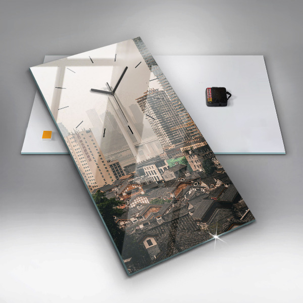 Orologio verticale in vetro Città vecchia di Chongqing