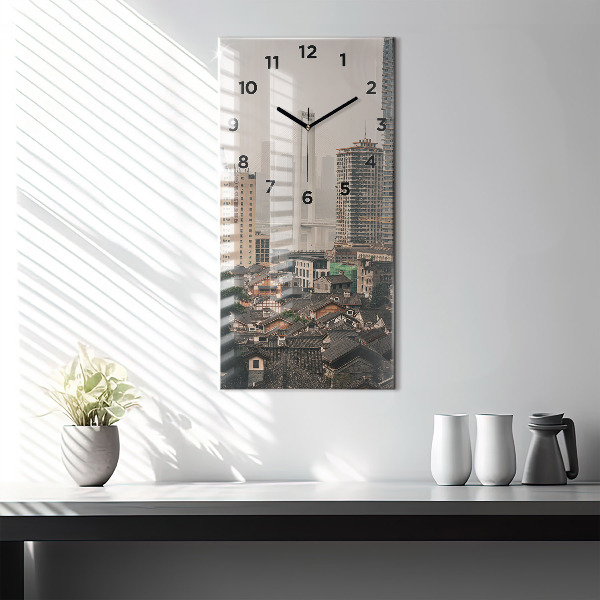 Orologio verticale in vetro Città vecchia di Chongqing