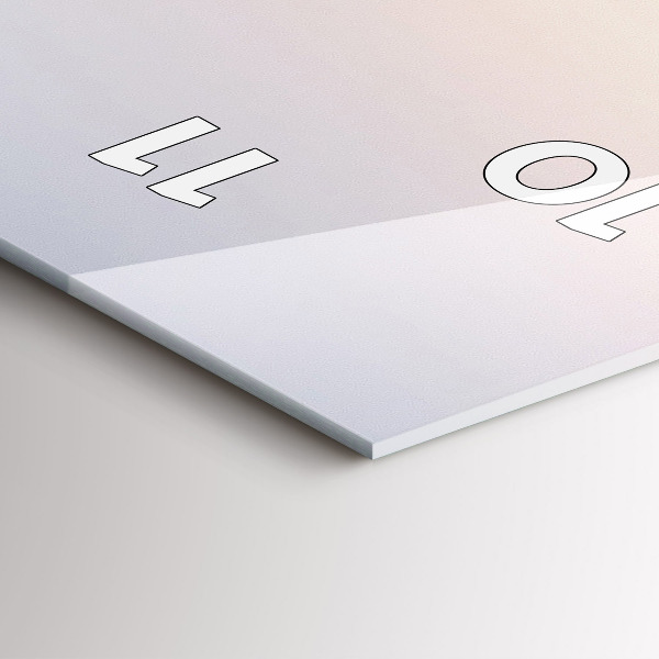 Orologio verticale in vetro Panorama di Varsavia