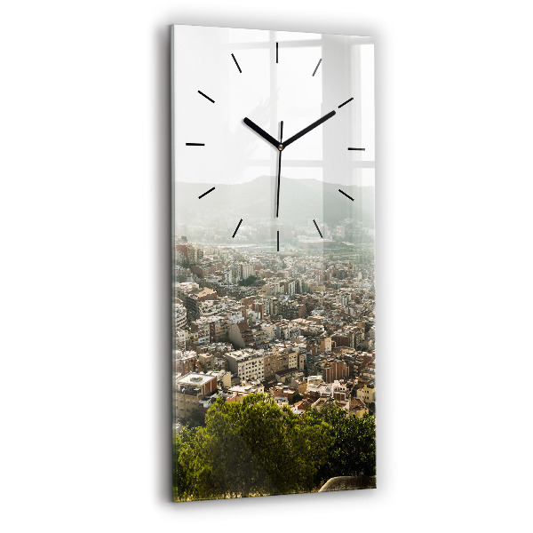 Orologio verticale in vetro Barcellona vista Montjuic