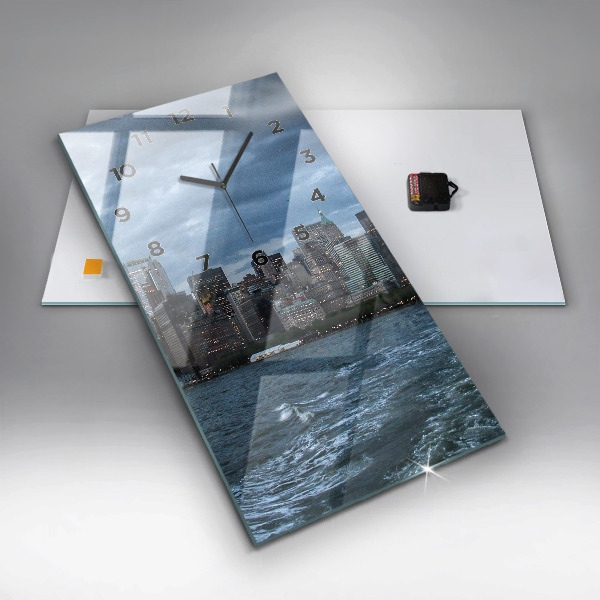 Orologio verticale in vetro Panorama di New York