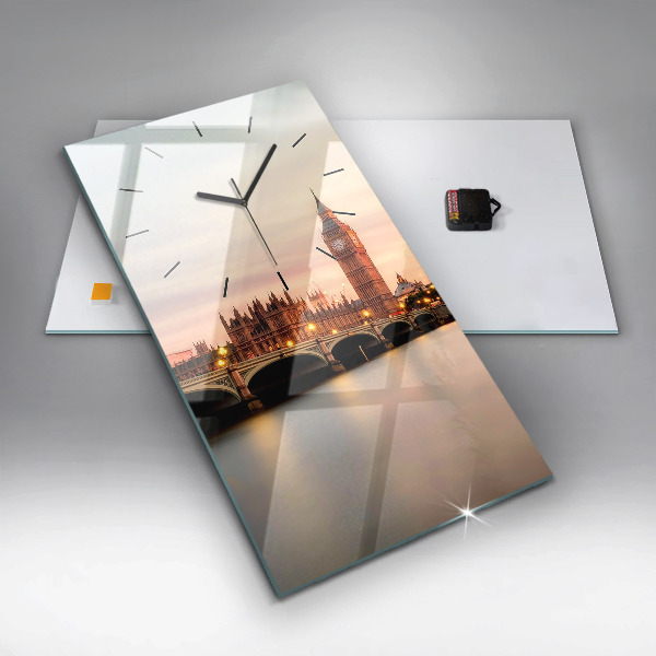 Orologio verticale in vetro Panorama del Big Ben di Londra