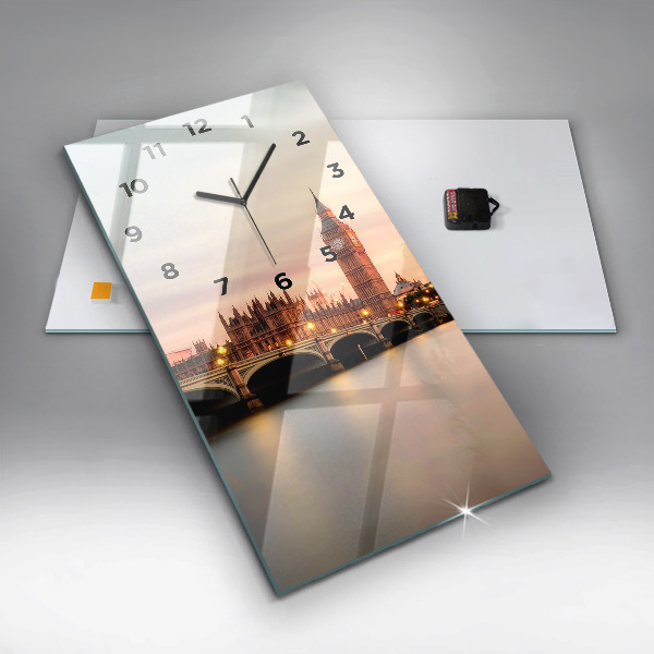 Orologio verticale in vetro Panorama del Big Ben di Londra