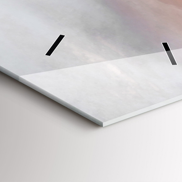 Orologio verticale in vetro Città al tramonto