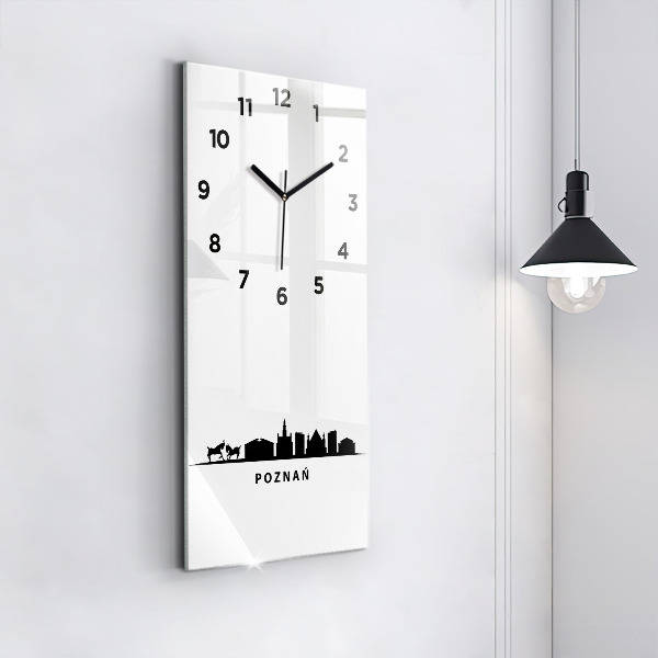 Orologio verticale Grafica panoramica di Poznan