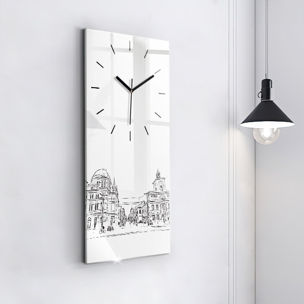 Orologio verticale Illustrazione della città di Poznań