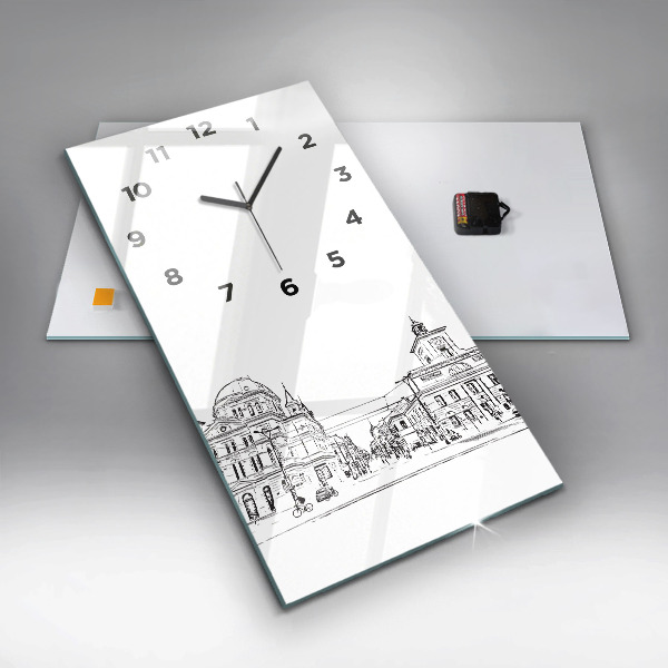 Orologio verticale Illustrazione della città di Poznań