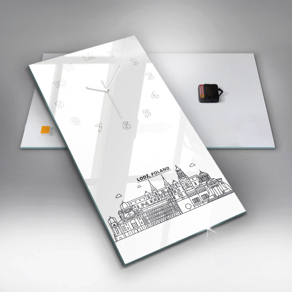 Orologio verticale Panorama dell'architettura di Lodz