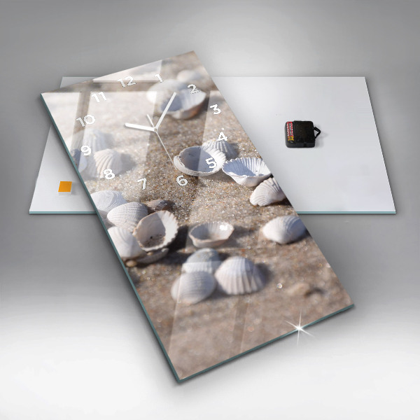 Orologio verticale Conchiglie sulla spiaggia