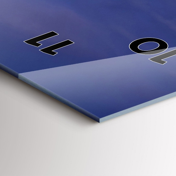 Orologio verticale in vetro Molo sul Mar Baltico