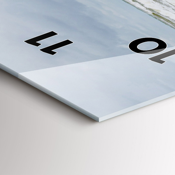 Orologio verticale in vetro Un momento con un libro