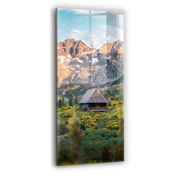 Orologio verticale in vetro Cottage nei Monti Tatra