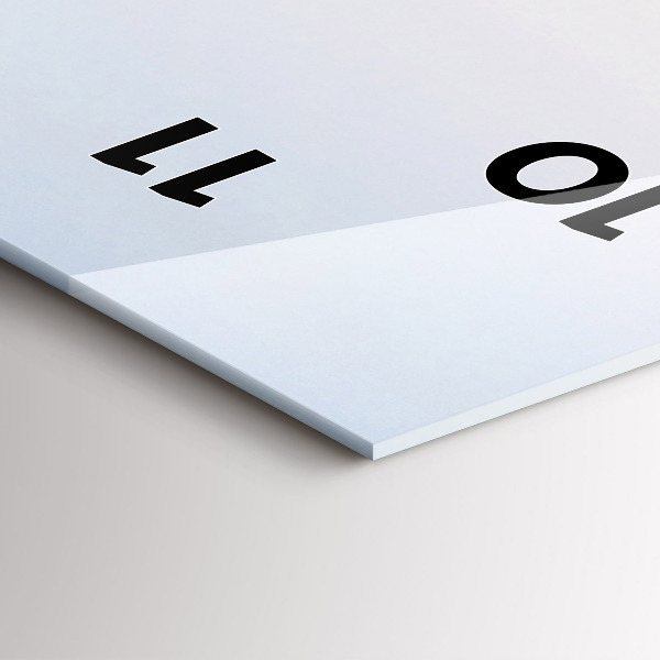 Orologio verticale in vetro Lago e montagne