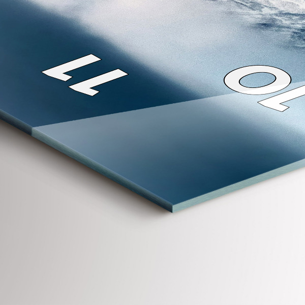 Orologio verticale in vetro Paesaggio invernale dei Monti Tatra