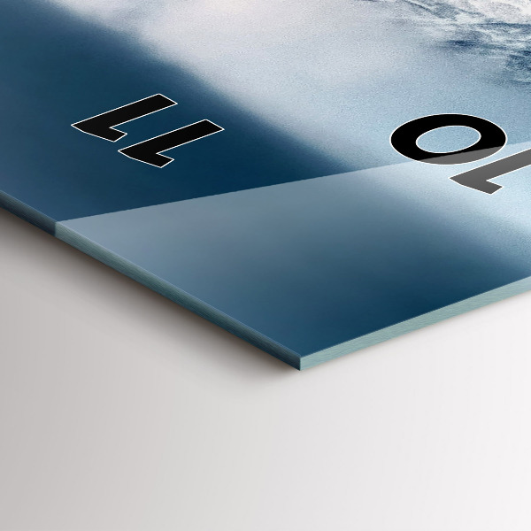 Orologio verticale in vetro Paesaggio invernale dei Monti Tatra