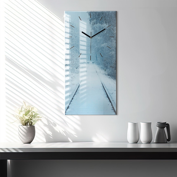 Orologio verticale in vetro Cervi sulle tracce
