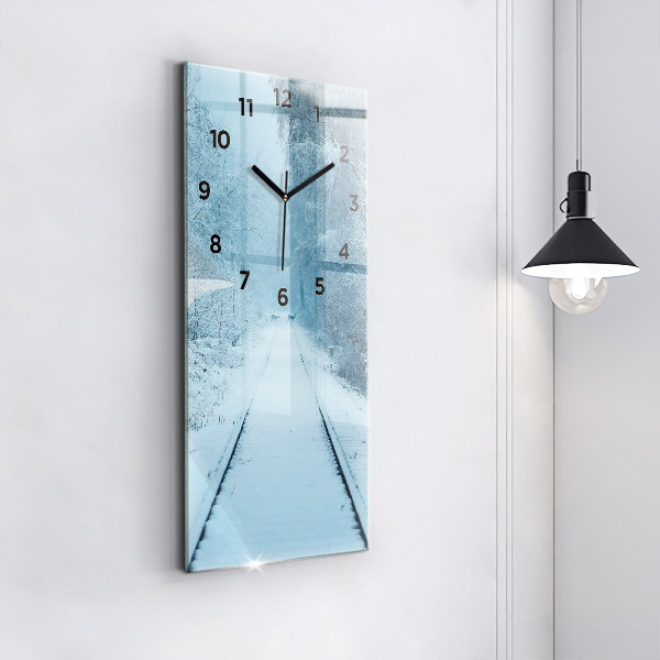 Orologio verticale in vetro Cervi sulle tracce