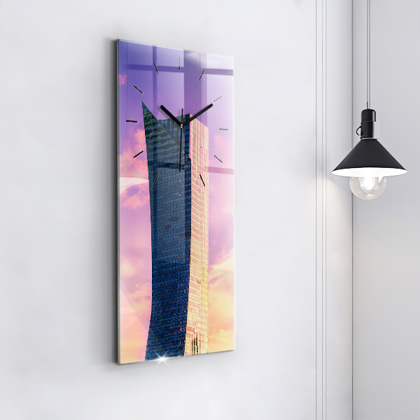 Orologio verticale in vetro Grattacielo a Varsavia