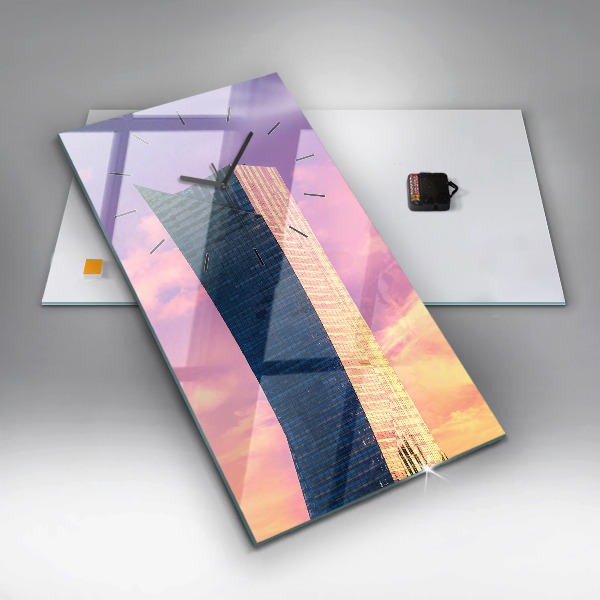 Orologio verticale in vetro Grattacielo a Varsavia