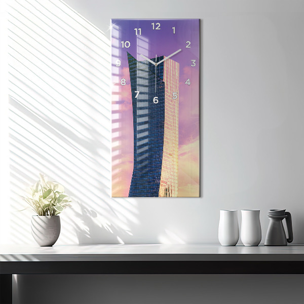 Orologio verticale in vetro Grattacielo a Varsavia