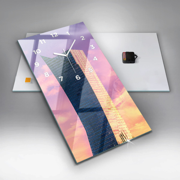 Orologio verticale in vetro Grattacielo a Varsavia